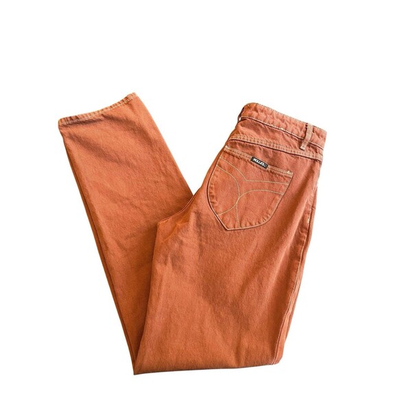 ROLLA'S Women's High Rise Classic Straight Regular Fit Size 28 Brown Rust - Picture 1 of 14